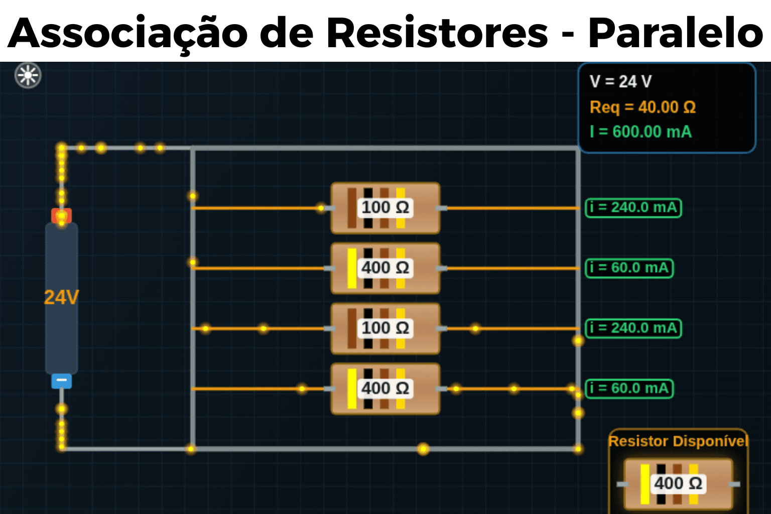 Associação de Resistores em Paralelo
